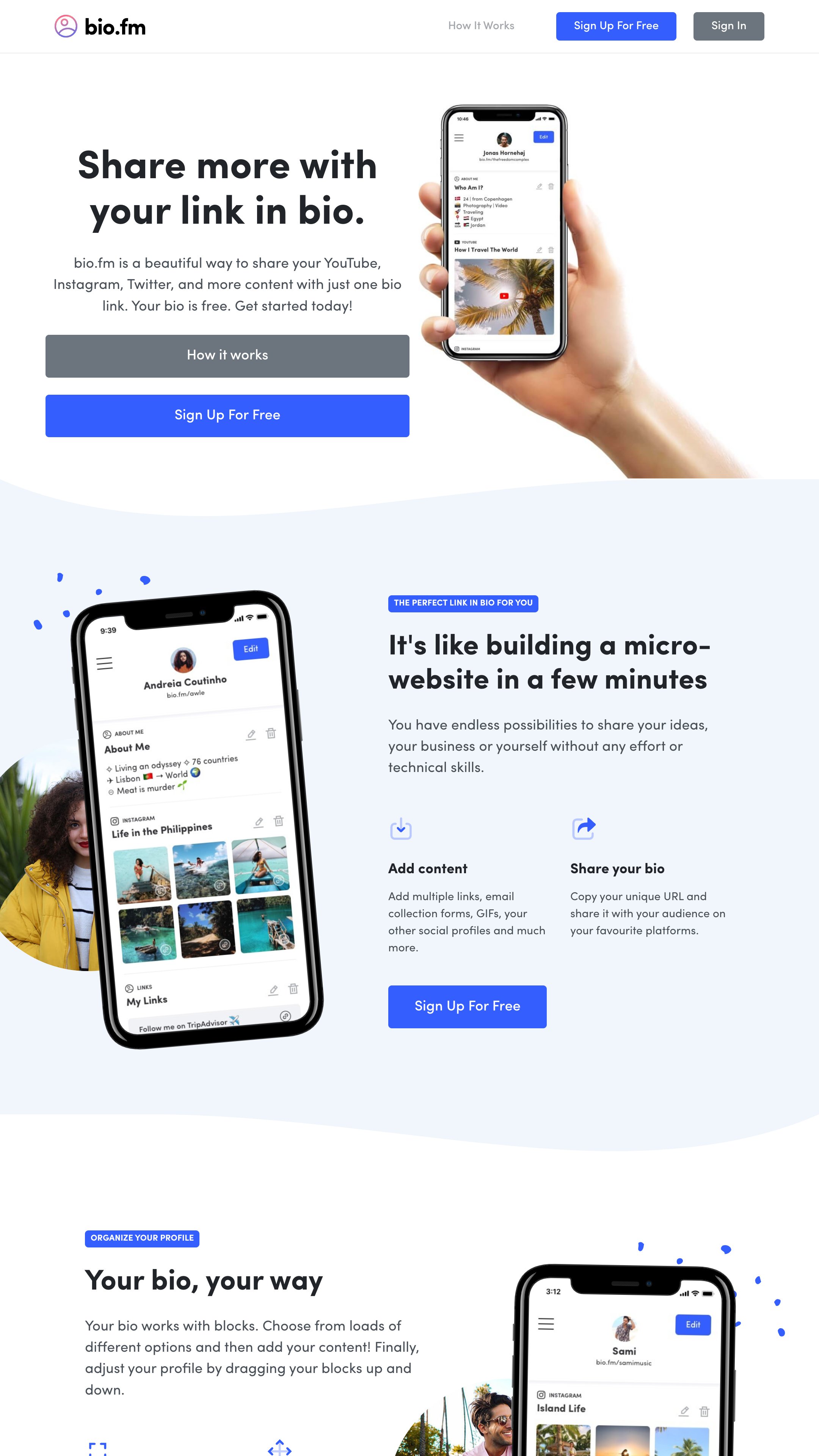 8. Bio.fm homepage