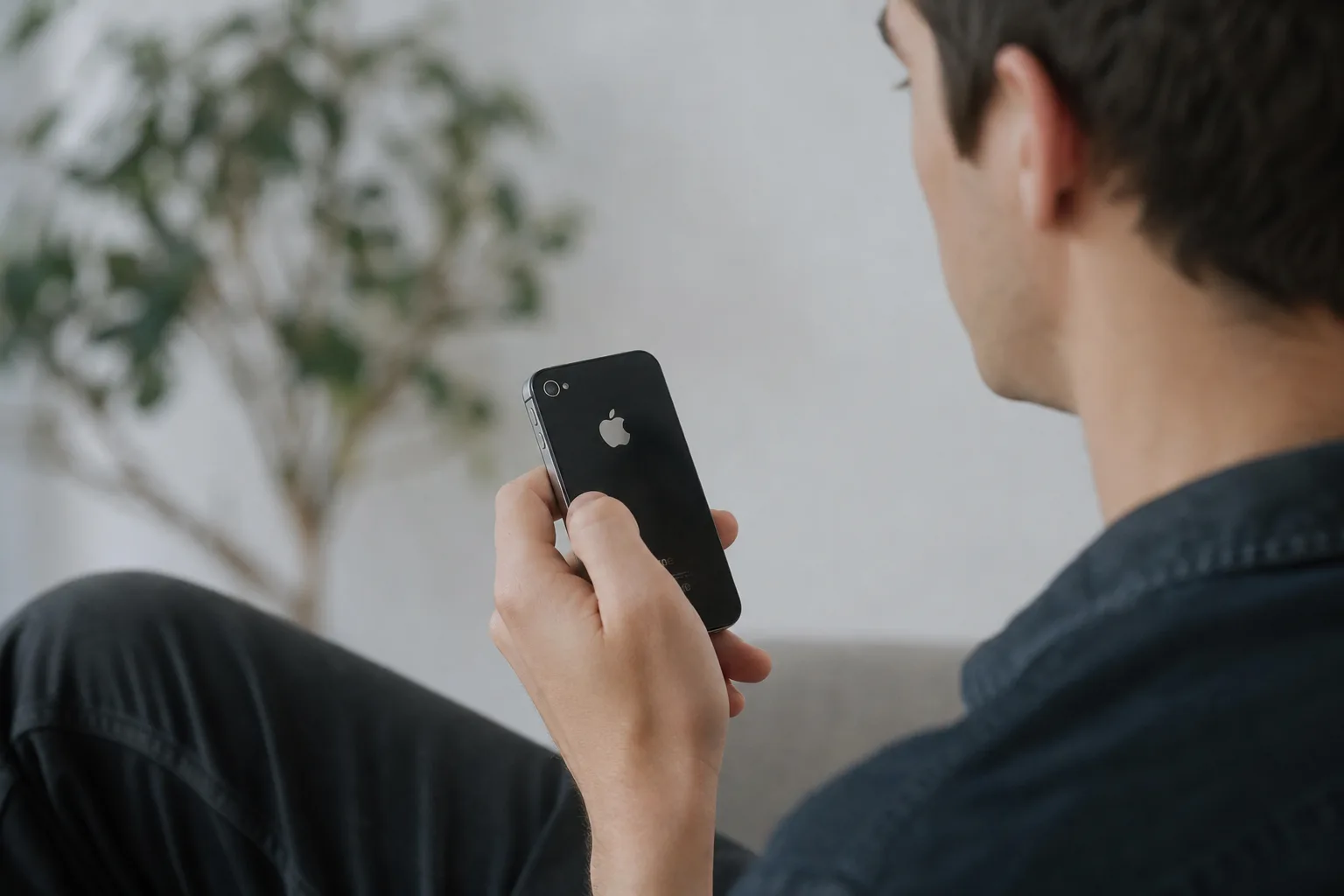 person holding black iphone 4